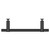 Hannover Matt Black 350mm Radiator Towel Rail Top Down View