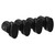 Hannover Set of 4 Black Horizontal Radiator Brackets Left Hand Side View