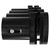 Hannover Set of 4 Black Horizontal Radiator Brackets Side on View