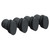 Hannover Set of 4 Anthracite Horizontal Radiator Brackets Left Hand Side View