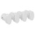 Hannover Set of 4 White Horizontal Radiator Brackets Left Hand Side View