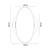 Hannover Set of 4 White Horizontal Radiator Brackets Top Down Product Measurements