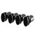 Hannover Set of 4 Matt Black Horizontal Radiator Brackets Right Hand Side View