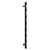 Alcudia Matt Black 1150mm x 500mm Electric Heated Towel Rail Side on View