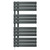 Basel Anthracite 1080mm x 550mm Flat Panel Electric Heated Towel Rail Front View