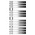 Basel Chrome 1080mm x 550mm Flat Panel Heated Towel Rail Front View