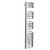 Vilnius Chrome 1200mm x 320mm Curved Electric Heated Towel Rail Rail Side on View