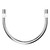 Vilnius Chrome 1200mm x 320mm Curved Electric Heated Towel Rail Top Down View