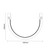 Vilnius Chrome 1200mm x 320mm Curved Electric Heated Towel Rail Top Down Product Measurements