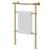 Wexford Brushed Brass and White 950mm x 660mm Double Column Towel Radiator Right Hand Side View