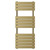 Athens Brushed Brass Flat Panel Heated Towel Rail Front View