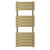 Athens Brushed Brass Flat Panel Electric Heated Towel Rail Front View