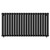 Bruges Horizontal Matt Black Single Panel Radiator Front View