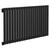 Bruges Horizontal Matt Black Single Panel Radiator Left Hand Side View