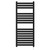 Cadiz Matt Black Flat Panel Electric Heated Towel Rail Front View