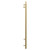 Cannes Brushed Brass Round Bar Heated Ladder Rail Side on View
