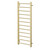 Cannes Brushed Brass Round Bar Electric Heated Ladder Rail Right Hand Side View