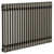 Copenhagen Horizontal Raw Metal Double Column Radiator Left Hand Side View