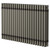 Copenhagen Horizontal Raw Metal Triple Column Radiator Right Hand Side View