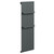 Davos Anthracite Single Panel Radiator with Twin Towel Rails Left Hand Side View