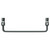 Dakar Anthracite Curved Heated Towel Rail Top Down View
