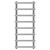 Flaine Chrome Round Bar Heated Ladder Rail Front View