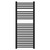 Girona Matt Black Square Bar Heated Towel Rail Front View