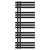 Helsinki Matt Black Straight Heated Towel Rail Front View