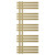 Helsinki Brushed Brass Straight Heated Towel Rail Front View