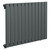 Hannover Horizontal Anthracite Single Panel Radiator Left Hand Side View