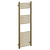 Malmo Brushed Brass Round Bar Heated Towel Rail Left Hand Side View