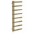 Madrid Brushed Brass Round Bar Electric Heated Towel Rail Left Hand Side View
