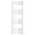 Meribel White Curved Corner Heated Towel Rail Front View