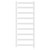Monaco White Curved Electric Heated Ladder Rail Front View