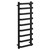 Monaco Matt Black Curved Heated Ladder Rail Left Hand Side View