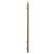 Porto Brushed Brass Round Bar Heated Towel Rail Side on View