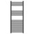 Porto Gunmetal Grey Round Bar Heated Towel Rail Front View