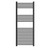 Porto Matt Black Round Bar Electric Heated Towel Rail Front View