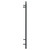 Porto Anthracite Round Bar Heated Towel Rail Side on View