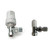 Kartell K-Therm Styled White Angled Thermostatic Radiator Valves - TPLSTRVSA Front View