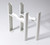 Kartell Laser Klassic White Floor Mounted Radiator Feet for 3 Column Radiators - T3F Front View