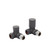 Kartell Modern Textured Grey Straight Radiator Valves - GREY-STR Front View