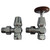 Kartell Chrome Angled Radiator Valves - TRAD-ANG-C Front View
