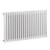 Old London Colosseum Gloss White Horizontal Triple Column Radiator Front View