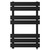 Athens Matt Black Flat Panel Dry Thermal Electric Heated Towel Rail Front View