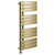Basel Brushed Brass Flat Panel Digital Thermostatic Electric Heated Towel Rail Left Hand Side View