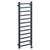 Breda Anthracite Square Bar Digital Thermostatic Electric Heated Ladder Rail Left Hand Side View