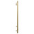 Breda Brushed Brass Square Bar Digital Thermostatic Electric Heated Ladder Rail Side on View