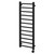 Breda Matt Black Square Bar Digital Thermostatic Electric Heated Ladder Rail Right Hand Side View