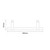 Bruges Chrome 350mm Double Radiator Towel Rail Top Down Product Measurements